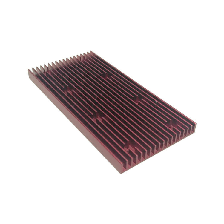 Custom 6063 Aluminum Extrusion Parts Heat Sink With Drilled Mounting Holes
